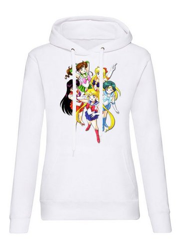 Blondie & Brownie Hoodie Damen Fun Comic Sailor Moon and Friends Anime Manga mit Kapuze