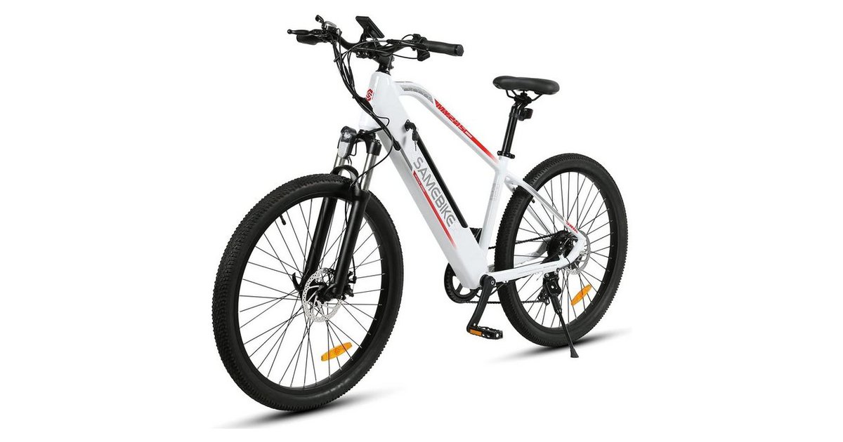 StVZO Konformes Elektrofahrrad SAMEBIKE 27,5" E-Bike Mit 90 Km Reichweite,  50 Nm Motor, 7-Gang Schaltung, Doppelfederung, 540 Wh Akku, StVZO 25 Km/h   Elektrofahrrad Fr City, Freizeit, Herren & Damen