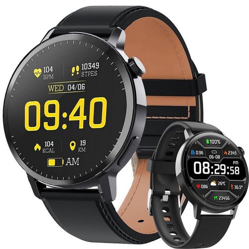 Mutoy Smartwatch,Blutzucker Smartwatch,Smartwatch Damen Herren Smartwatch (1,43 HD Voll Touchscreen Zoll) IP67 Wasserdicht Fitness Tracker mit Schrittzähler Pulsuhr Blutzucker Sauerstoff Messgerät,Schlaf-Monitor, SpO2,100+ Sportmodi Outdoor Fitness Tracker,für Android iOS