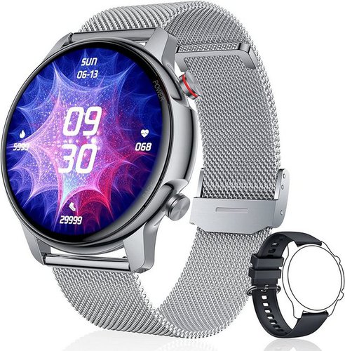 Diyarts Smartwatch (1,32 Zoll), GPS, Bluetooth, Herzfrequenzmesser, Kalorienschlafmonitor, Farbbildschirm, Fitness-Tracking, Gesundheitsüberwachung