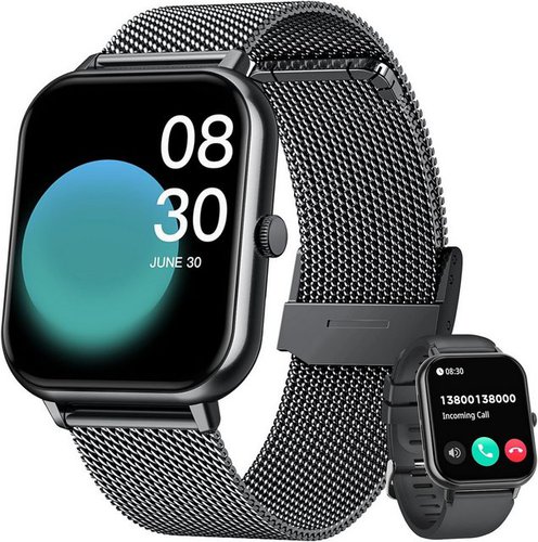 Janolty Smartwatch, Fitness Tracker Uhr für Damen Herren Smartwatch (Fitnessuhr mit Telefonfunktion 1,83" HD Voll Touchscreen Zoll, Smartwatch Fitness Tracker Uhr, IP68 Wasserdicht, Uhren Watch für Android IOS, Fitnessuhr Tracker mit Pulsmesser Schrittzähler Schlafmonitor Aktivitätstracker cm/1,83" HD Voll Touchscreen Zoll)