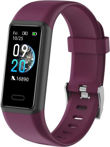 Cloudpoem "Intelligenter Fitness-Tracker mit Echtzeit-Erinnerungen Smartwatch (Android iOS), Pulsuhr,Schrittzähler,Kalorienzähler,Schlafmonitor SMS Anruf