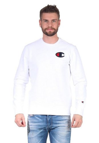 Champion Sweater Herren Crew-Neck 214189 WW001 WHT Weiß