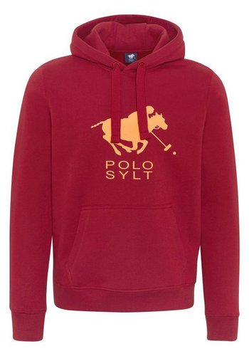 Polo Sylt Kapuzensweatshirt aus Baumwollmix mit Label-Motiv