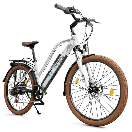 Bluewheel Electromobility E-Bike BXB85, 7 Gang, Kettenschaltung, Heckmotor, 373,40 Wh Akku, Deutsche Qualitätsmarke I Top City Ebike + Nabenmotor