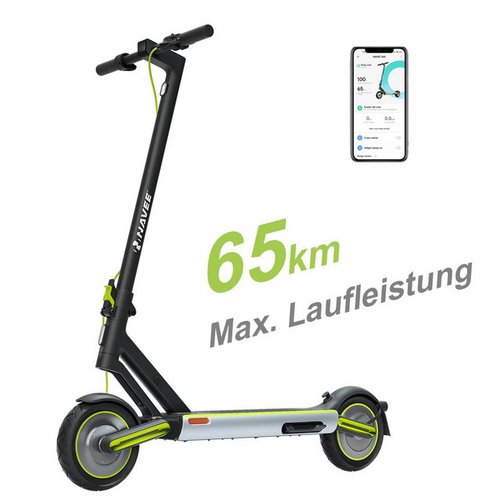 Navee E-Scooter S65, klappbar, 3 Fahrmodi, LED Display, bis 120 kg, 20,00 km/h, IPX5 wasserdicht, Doppel-Federungssystem & Bremsen, App-Steuerung
