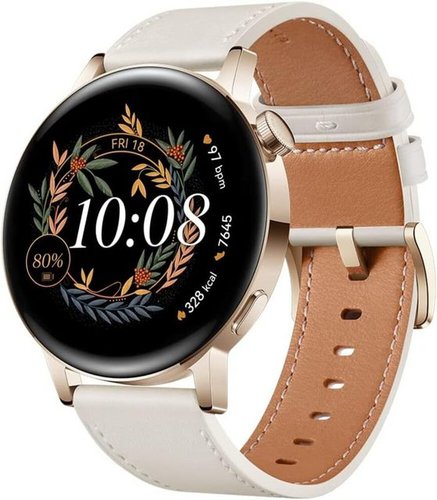 Huawei Nutzung der Uhr zum Abspielen von Musik Smartwatch (Android iOS), KI-Lauftrainer, genaue Herzfrequenzüberwachung, 100+ Trainingsmodi