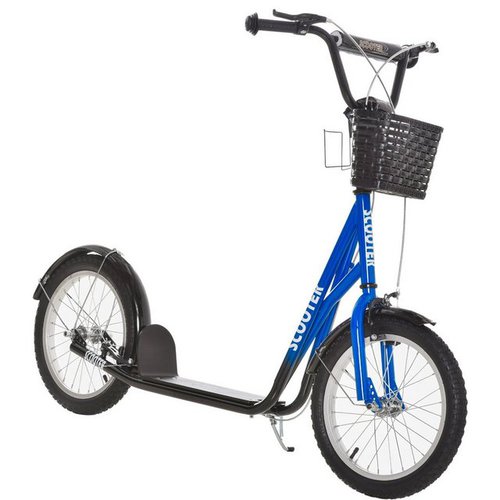 Homcom Scooter Kinderroller Tretroller mit Bremse, inkl. Korb, höhenverstellbar