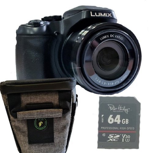 Panasonic Lumix DC-FZ83 schwarz + Tasche + 64 GB Kompaktkamera