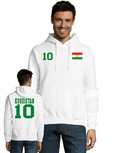 Blondie & Brownie Hoodie Herren Kurdistan Sport Hoodie Pullover Trikot Fußball Mit Kapuze