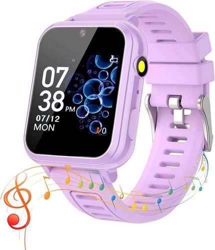 Clleylise Smartwatch (SIM Karte), 24 Spiele Musik mit Touchscreen Schrittzähler Kamera Wecker Hörbuch