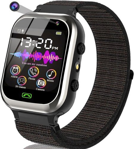 Kaacly Smartwatch, mit 2G SOS Schrittzähler Spiele Kamera StoppuhrTouchscreenTaschenlampe