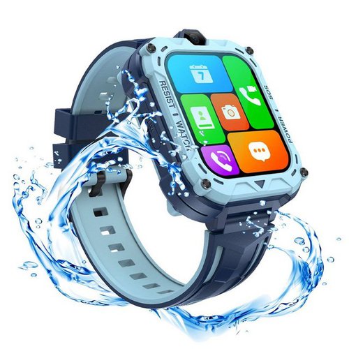 Hikeren 1.83Zoll Kinder Uhr mit Video Anrufen,GPS-Tracking,800mAh,IP67 Smartwatch (1.8 Zoll)
