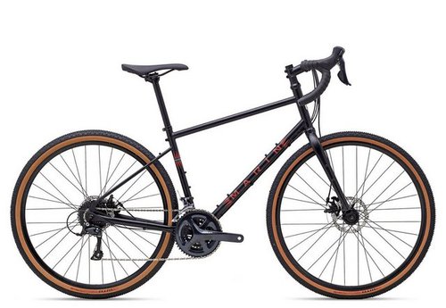 Marin Gravelbike Four Corners, 27 Gang Shimano Sora 9-Speed Schaltwerk, Kettenschaltung, Gravelbike 28 Zoll Herrenrad schwarz/grau
