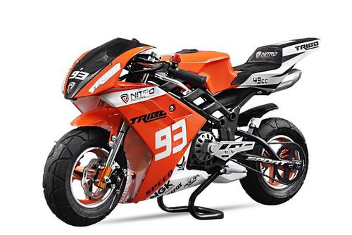 Nitro Motors Dirt-Bike Tribo 49cc Pocketbike Minibike Crossbike Pitbike Kindermotorrad, 1 Gang