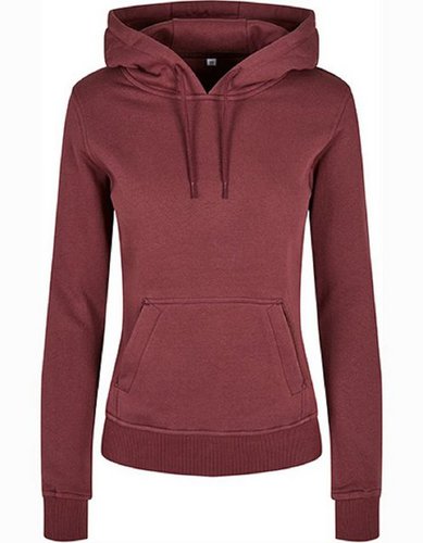 Build Your Brand Hoodie Damen Organic Kapuzensweater / Sweater mit Kapuze - Gr. XS bis 5XL Innen angeraut (Fleece), 100% Bio-Baumwolle