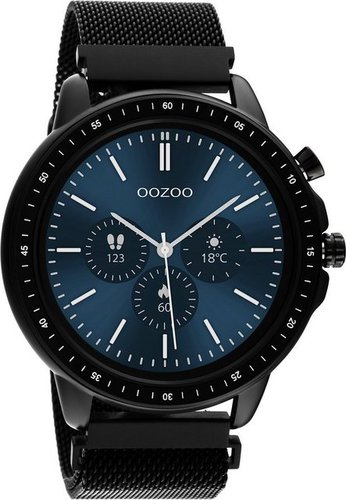 Oozoo Q00309 Armbanduhr Milanaiseband Schwarz 45 mm Smartwatch