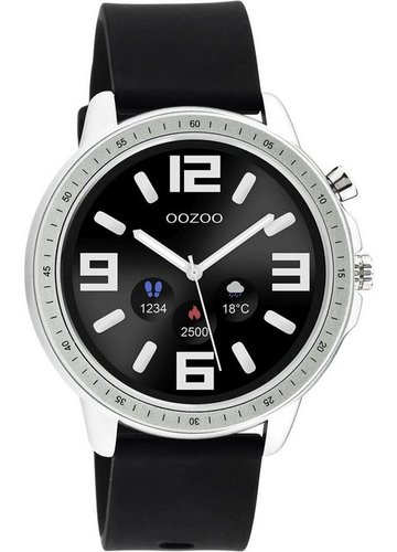 Oozoo Q00300 Armbanduhr Silikonband Schwarz 45 mm Smartwatch