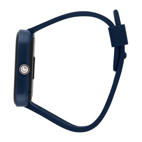Sector Herren Armbanduhr Smartwatch, Analog-Digitaluhr, Herren Smartwatch rund, groß (ca. 44mm), Silikonarmband blau, Sport