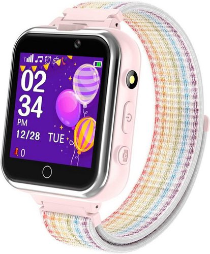 Pthtechus Smartwatch (1,44 Zoll), Telefon Zwei Wege Gespräch SOS MP3 Spiel Wiedergab Kameras Sportuhr