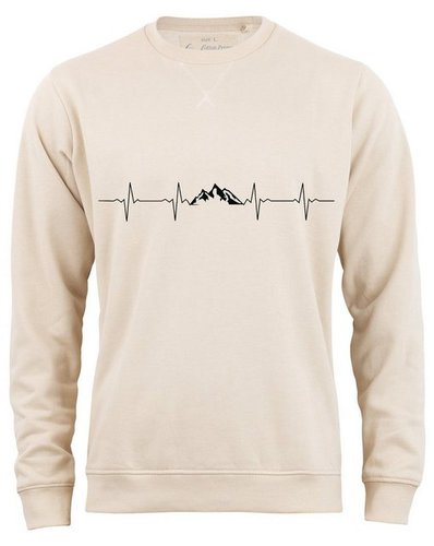 Cotton Prime Cotton Prime® Sweatshirt Pulsschlag Berge mit weichem Innenfleece