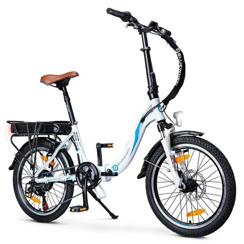 Bluewheel Electromobility E-Bike BXB55, 7 Gang Shimano, Kettenschaltung, Hinterrad-Nabenmotor, 360,00 Wh Akku, Gepäckträger hinten, Klappmechanismus