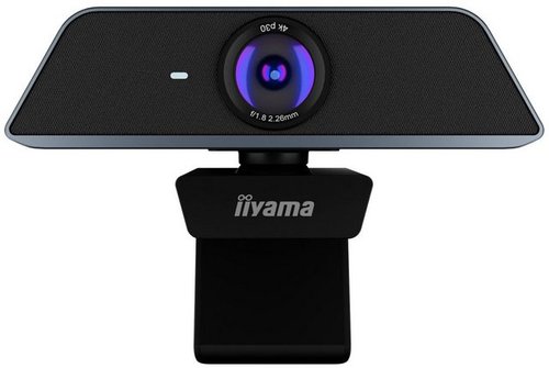 Iiyama UC CAM120UL-1 Full HD-Webcam (4K UHD, 8MP, 2160P, 30fps, FoV 120°, Auto-Framing)