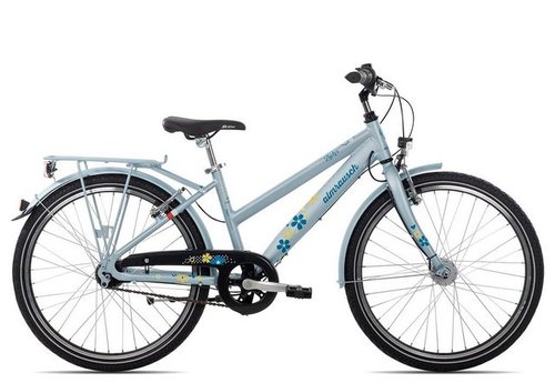 Almrausch Kinderfahrrad Zucker 7 24 Trapez, 7 Gang Shimano Nexus 7 Rücktritt Schaltwerk, Nabenschaltung Rücktritt, Kinderrad 24 Zoll Junge Mädchen blau