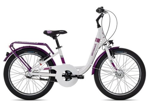 Almrausch Kinderfahrrad Glück 3 20 Nexus, 3 Gang Shimano Nexus 3 Rücktritt Schaltwerk, Nabenschaltung Rücktritt, Kinderfahrrad 20 Zoll weiß