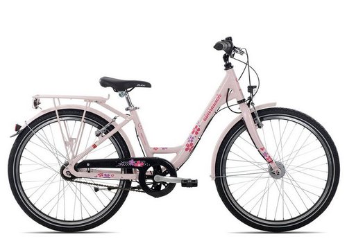 Almrausch Kinderfahrrad Zucker 7 24 Wave, 7 Gang Shimano Nexus 7 Rücktritt Schaltwerk, Nabenschaltung Rücktritt, Jugendfahrrad 24 Zoll violett/rosa