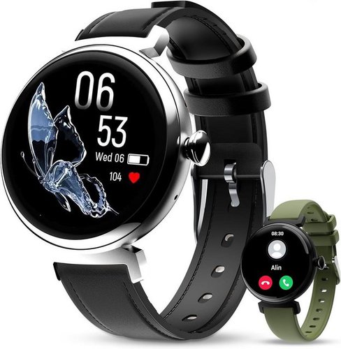 Oukitel IP68 Wasserdicht Frauen's Smartwatch (1,04 Zoll, Android / iOS), mit Stilvolle Multifunktional, Lange Akkulaufzeit