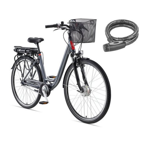 Telefunken E-Bike RC657 Multitalent 28", 7 Gang Shimano Nexus, Nabenschaltung, Ananda Frontmotor, City Pedelec, Elektrofahrrad für Damen und Herren inkl. Fahrradschloss