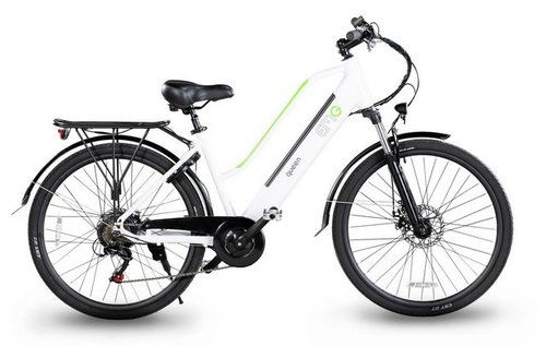 Electric Moving Green E-Bike EMG "Queen" 26 Zoll City E-Bike, 10.4Ah, versch. Farben, 6 Gang Shimano, Kettenschaltung, Heckmotor, 360 Wh Akku