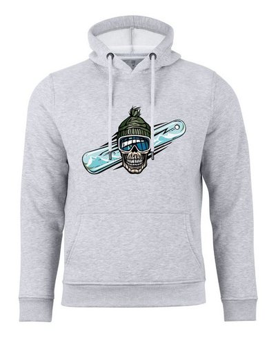 Cotton Prime Cotton Prime® Hoodie Skull on Snowboarding mit weichem Innenfleece