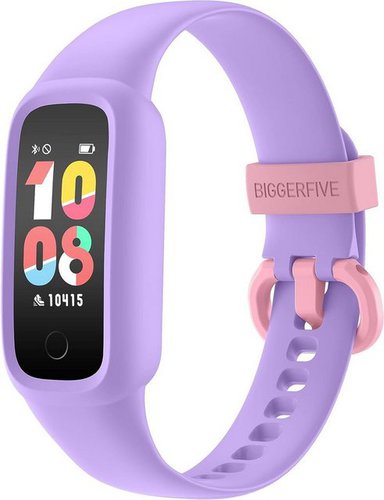Biggerfive Smartwatch (Android iOS), Fitness Tracker Uhr Kinder Pulsuhr Aktivitätstracker IP68 Wasserdicht