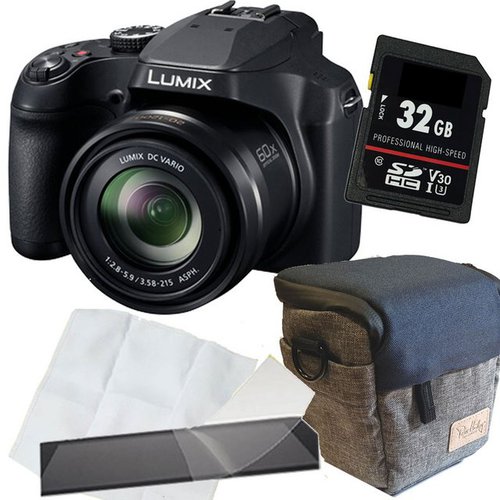 Panasonic DC-FZ82D schwarz Digitalkamera Set Angebot Systemkamera (inkl. Tasche,Karte,Mikrofasertuch,Displayfolie)