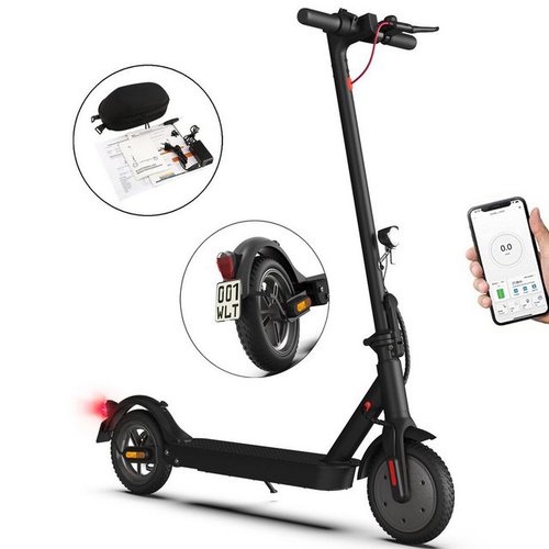 Letgospt E-Scooter E9 Elektro Roller mit Straßenzulassung klappbar, Duales Bremssystem, 350,00 W, 20,00 km/h, bis 30 km Reichweite inkl. Autotasche - 36 Volt 7,5 Ah Akku