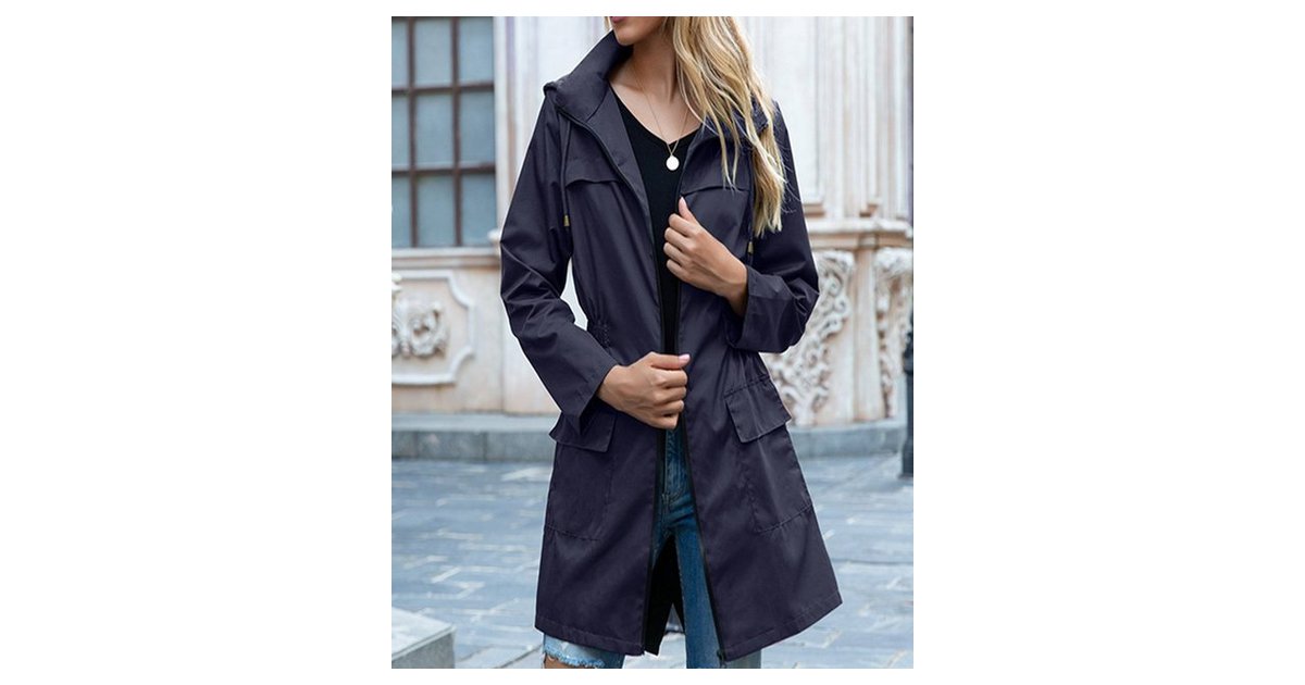 NHDYZ Regenmantel Langer Regenmantel Damen Poncho W Produktbild-Vorschau 8