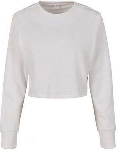 Build Your Brand Sweatshirt Daman Sweat Terry Cropped Crew, bauchfreies Shirt