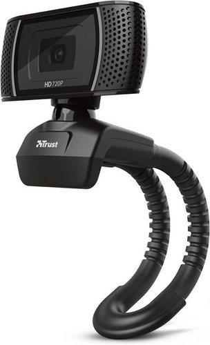 Trust Trino HD Kamera mit Mikrofon 720p 30FPS PC mit Ständer Videokamera Webcam (HD, Clip-on, Mikrofon, Ständer, Automatischer Weißabgleich)