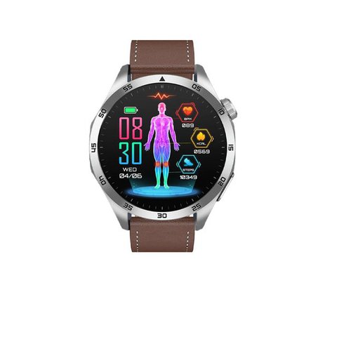 Knauermann Pro 3 Fan Edition (2025) Smartwatch, mit Wechselband aus weichem Silikon und Ladekabel, Gesundheitsfunktionen