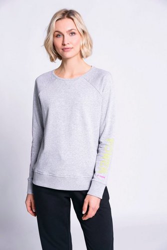 Gina Laura Sweatshirt Sweatshirt Wording Print Rundhals Langarm