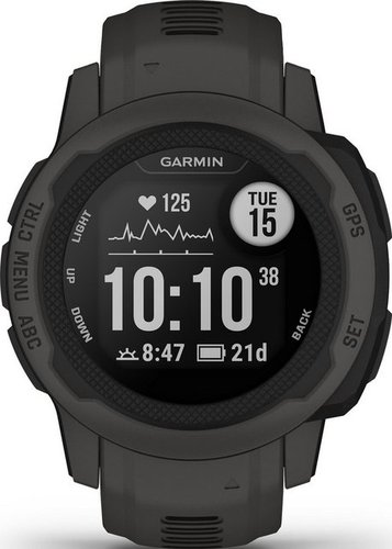 Garmin Instinct 2 2S - GPS-Smartwatch Sportuhr für Outdoor und Sport Smartwatch (2,1 cm/0,79 Zoll, Garmin), Stoßfest, Wasserdicht bis 100 m, Militärstandard 810