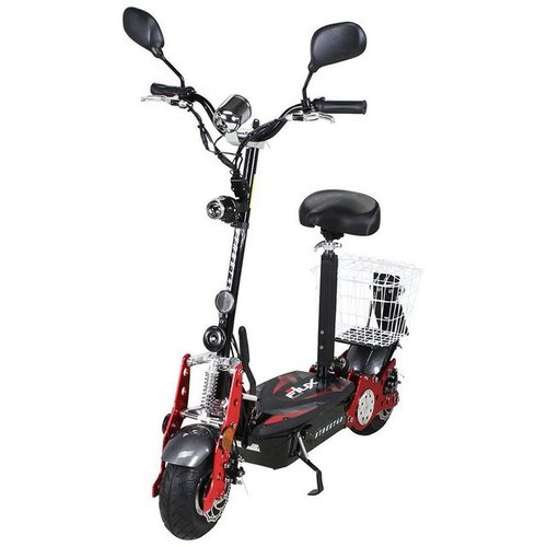 Eflux E-Scooter Street 40 Elektro Roller mit Straßenzulassung klappbar, 800,00 W, 35 km/h, (1 tlg), Scooter - bis 30 km Reichweite - Gepäckkorb - 36 Volt 12 Ah Akku
