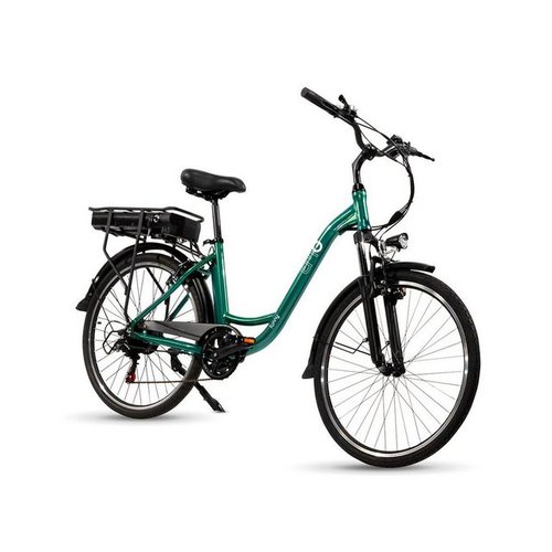 Electric Moving Green E-Bike EMG "Funny" 26 Zoll E-Citybike, 13Ah, versch. Farben, 6 Gang Shimano, Kettenschaltung, Heckmotor, 468 Wh Akku