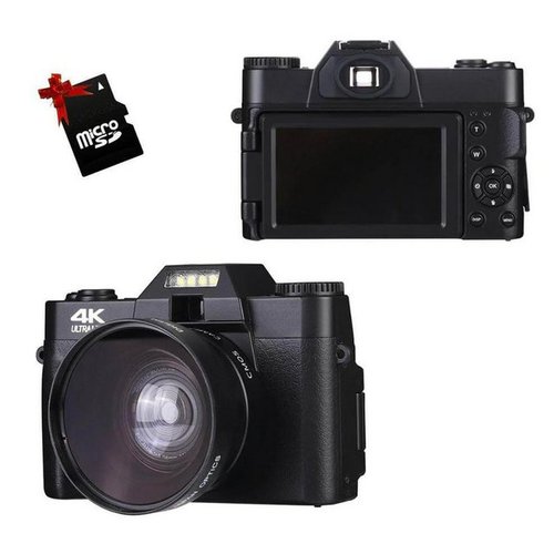 Syntek Gmbh 4K Ultra HD R10 Digitalkamera 30FPS 48MP 64GB WIFI Videokamera Systemkamera