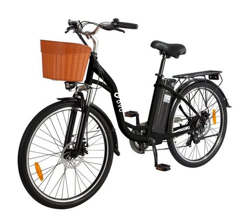 Olotos E-Bike DYU-C6 26 Zoll Elektrofahrrad, Ebike Cityrad, 6 Gang Shimano, Heckmotor, 450,00 Wh Batterie, Akku 450 Wh Reichweit bis zu 70 km
