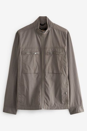 Next Regenjacke Wasserabweisende Hemdjacke Baumwolle und Polyamid (1-St)