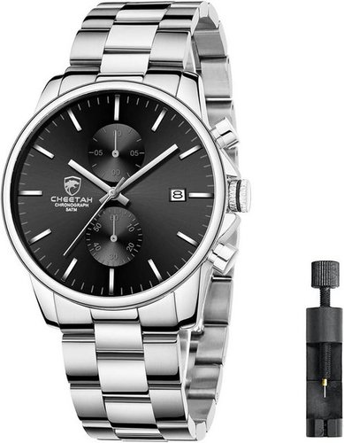 Affute Herren's wasserdichter Chronographen Watch, mit lässiger aus Edelstahl und Metall Auto Date-infarbenfrohen Zeigern