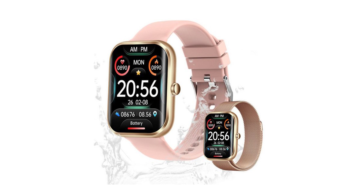 Valdus Damen's 250 mAh Telefonfunktion Fitness uhr mit trakcer